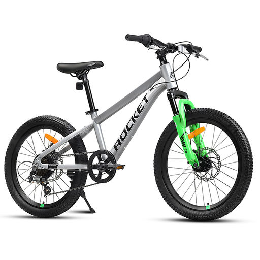 Велосипед 20" Rocket Rower, цвет серый/зеленый, размер 11"