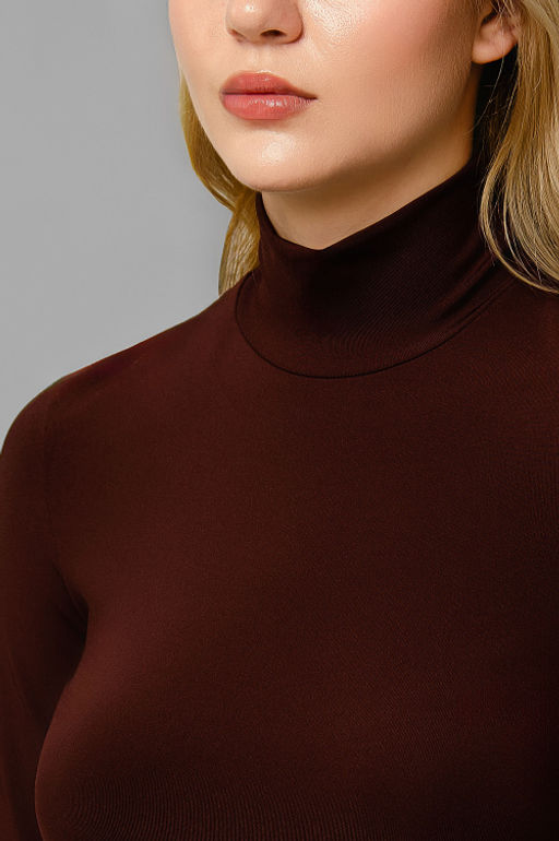 Арт.12803/2 Водолазка женская  42-50 (5 шт) Цвет:шоколад