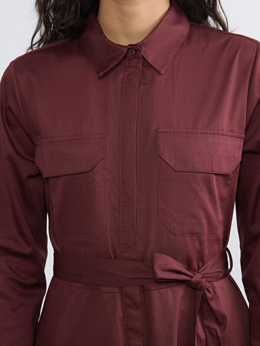 Ku?akl? Poplin G?mlek Elbise