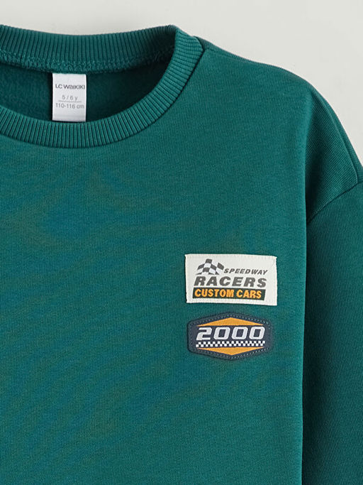 Bisiklet Yaka Erkek ?ocuk Kal?n Sweatshirt