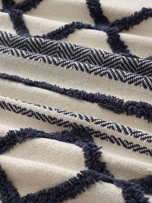 Плед «Этель», ромб с таффтингом, 125×150 см, хлопок 100%