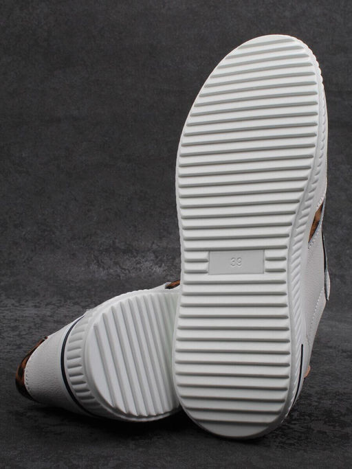 03-C930-9A WHITE Полуботинки спортивные женские (натуральная кожа)