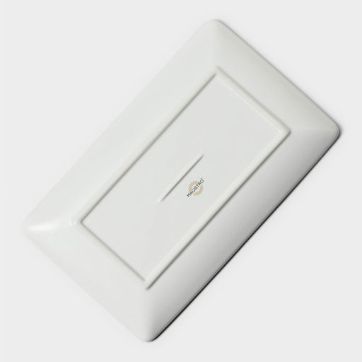 Блюдо Magistro Hypnose, 27×16.5×2 см, прямоугольное, фарфор, белое