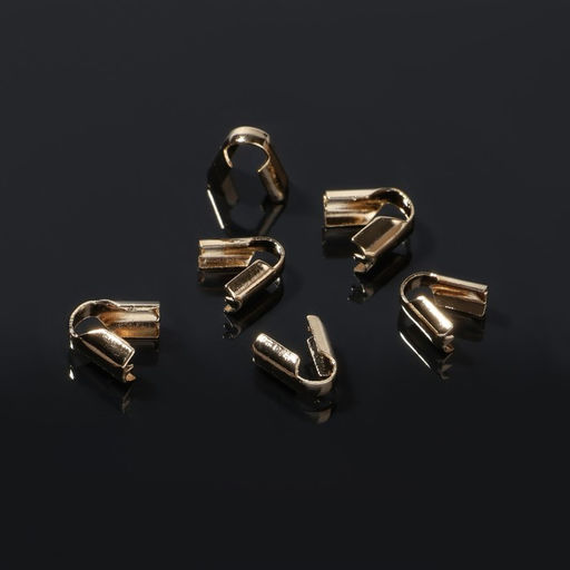 Цена за 2 шт. Концевик-зажим СМ-296-2, набор 20 шт., 1×0.8×0.4 см, цвет золото