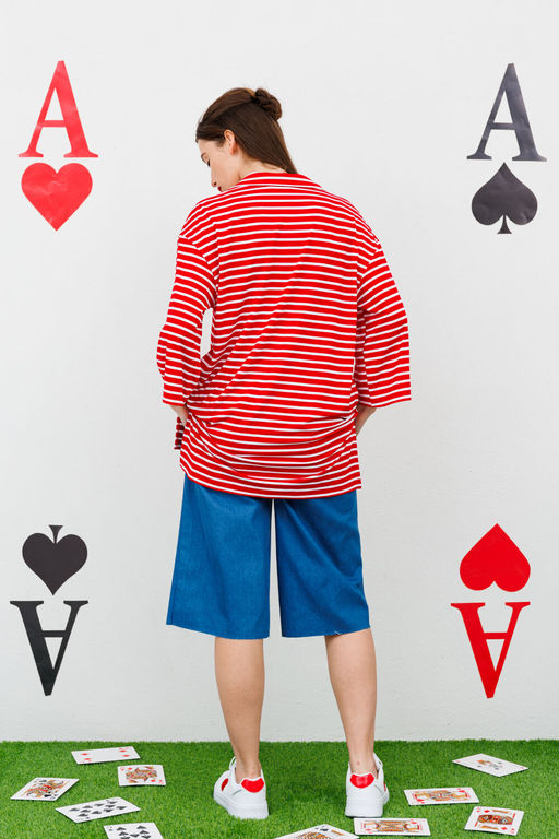 Джемпер NIKVA н478.4-Р красный и молоко  фото 5