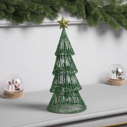Светодиодная фигура «Ёлочка зелёная» 31×13×13 см, 20 LED, батарейки ААx2 (не в комплекте), свечение теплое белое