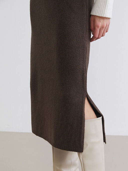 Beli Lastikli Triko Etek