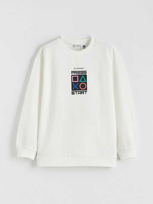 PlayStation Bask?l? Erkek ?ocuk Kal?n Sweatshirt