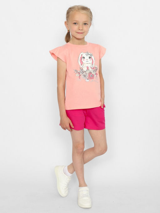CRB wear/CWKG 63403-28 Футболка для девочки,коралловый/Ex.Cherubino фото 3