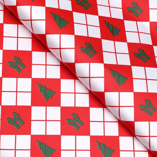 Цена за 20 шт. Пленка для цветов, Новогодний калейдоскоп, красная 56см*56cм - Simaland фото 2