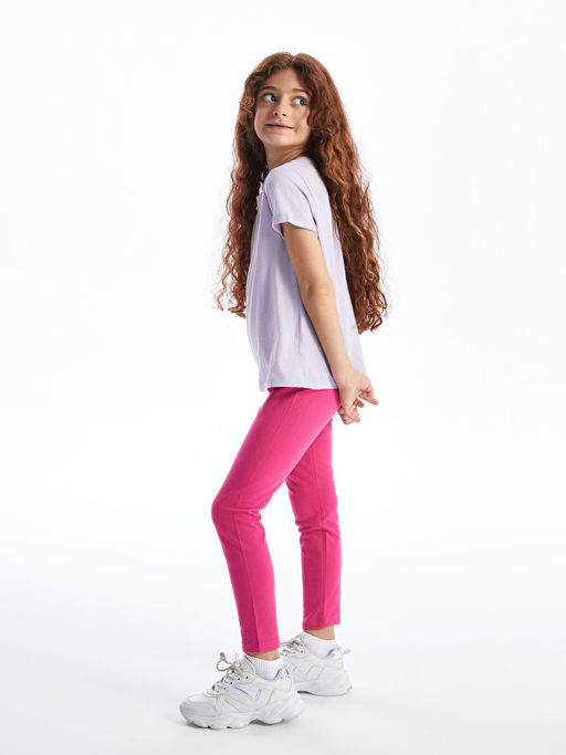 Beli Lastikli Basic K?z ?ocuk Uzun Tayt