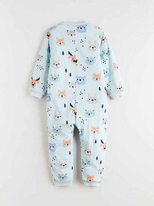 Bask?l? Erkek Bebek Uyku Tulumu