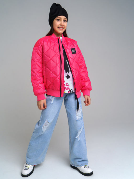 12321135 Куртка с полиуретановым покрытием для девочек