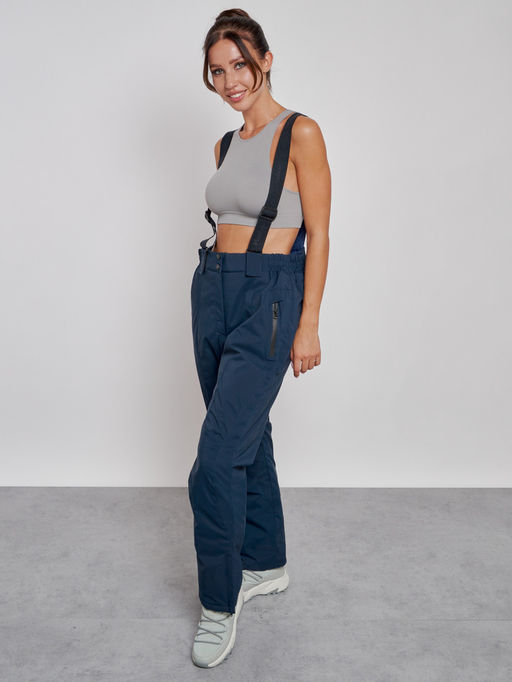 Горнолыжный костюм женский большого размера зимний бирюзового цвета 03960Br - Chunmai фото 20