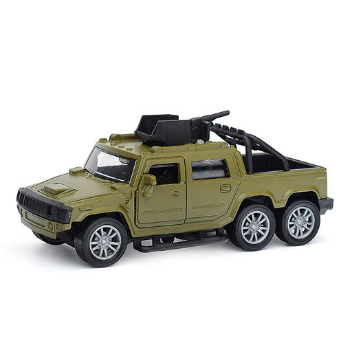 Хаки инерционная машинка Горный пикап die-cast,1:32, открывающиеся двери
