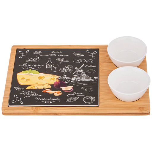 НАБОР ДЛЯ СЫРА LEFARD СЕКРЕТНЫЕ ИНГРЕДИЕНТЫ 3 ПРЕДМЕТА ЧЕРНЫЙ 25*17*4 СМ