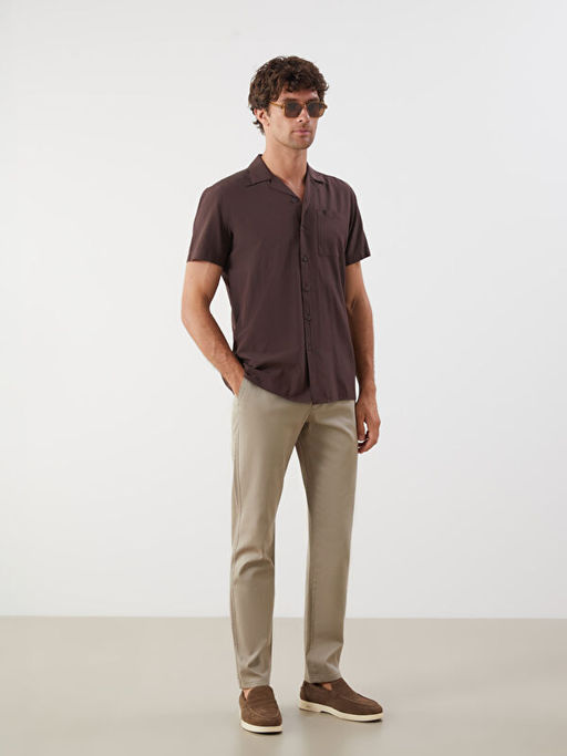 Regular Fit Modal Kar???ml? Erkek G?mlek