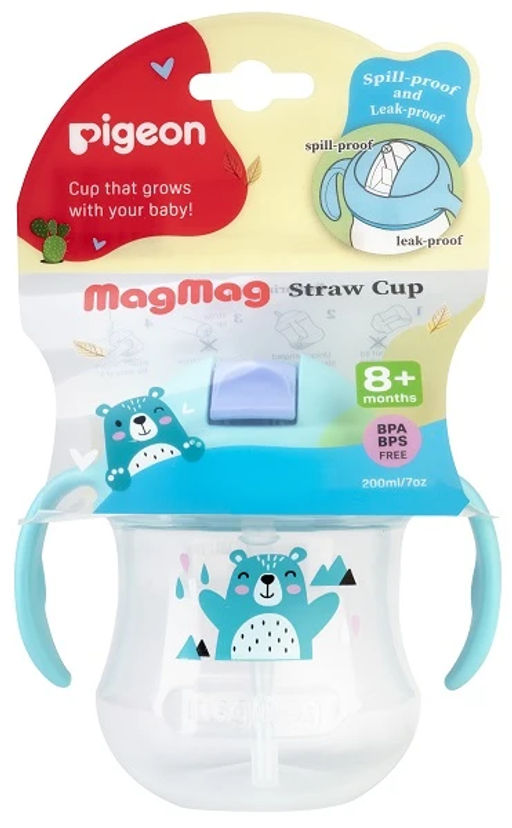 Pigeon / Поильник с трубочкой MagMag 'Мишка'