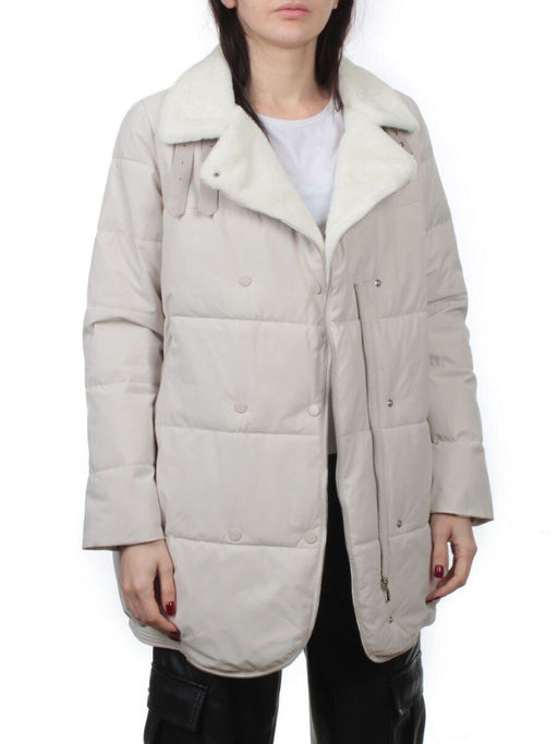 S24-236 LT. BEIGE Куртка демисезонная женская (100 гр. холлофайбер) - Fashion фото 6