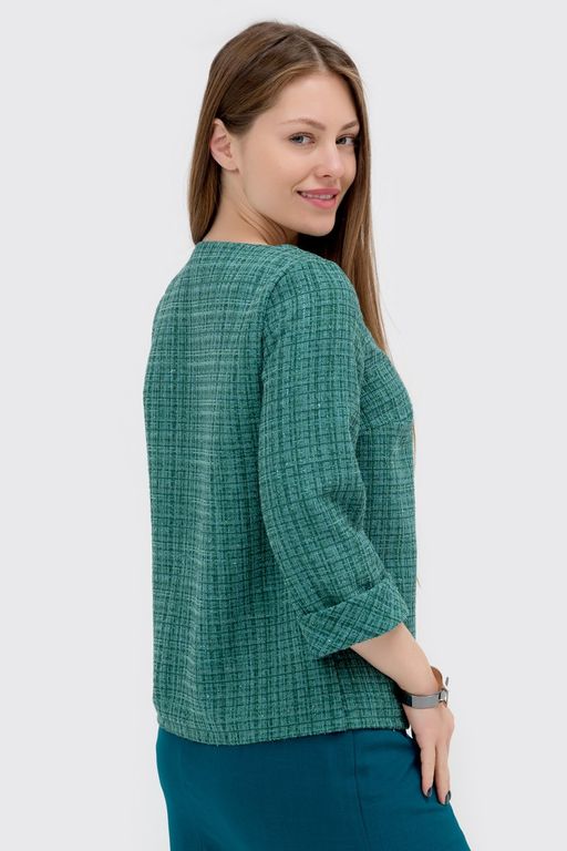 Жакет прямой зеленый - Odis фото 8