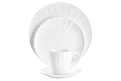 Тарелка закусочная, 20,5 см, фарфор P, белая, Волны, Floral