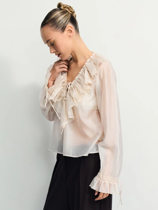 Блуза из шифона с воланами / Zarina