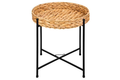 Столик журнальный 50*50*51 см складной со съемной столешницей из водного гиацинта, круглый - Elan gallery фото 5