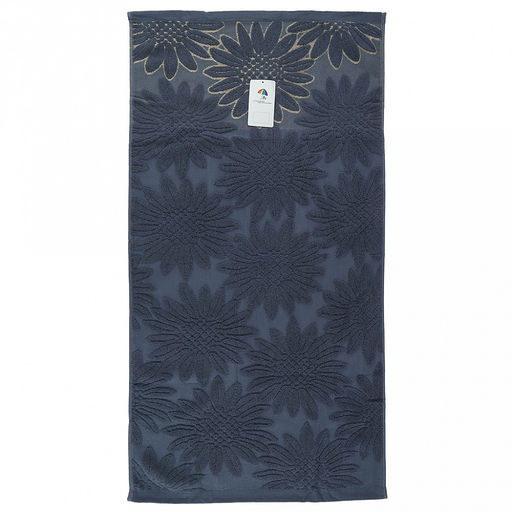Полотенце махровое "Подсолнух" 50х90см, хлопок 100%, синий (Китай)