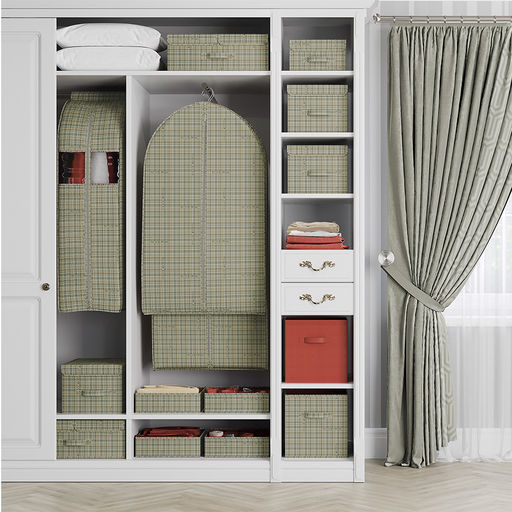 Короб стеллажный с крышкой, большой, 30*40*25 см, LONDON GREY, шт - Valiant фото 5