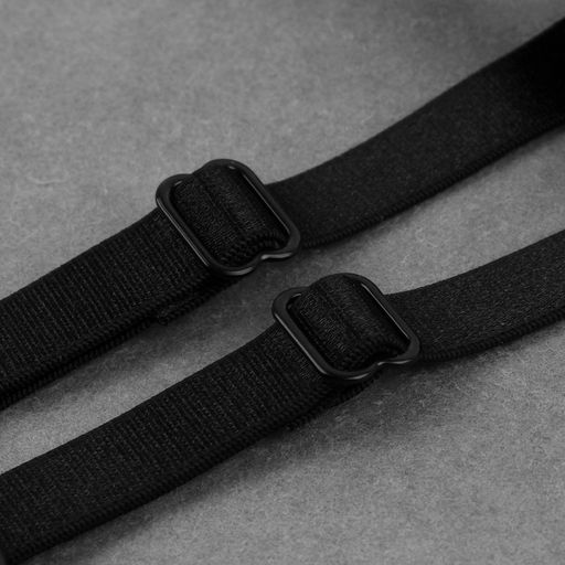 Цена за 3 шт. Бретели текстильные, крестообразные, 1 см, цвет чёрный - Арт узор фото 6