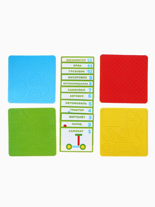 Детская развивающая игра Крошка Я «Маленький строитель / Транспорт», EVA + карточки, виды МИКС, Крошка Я