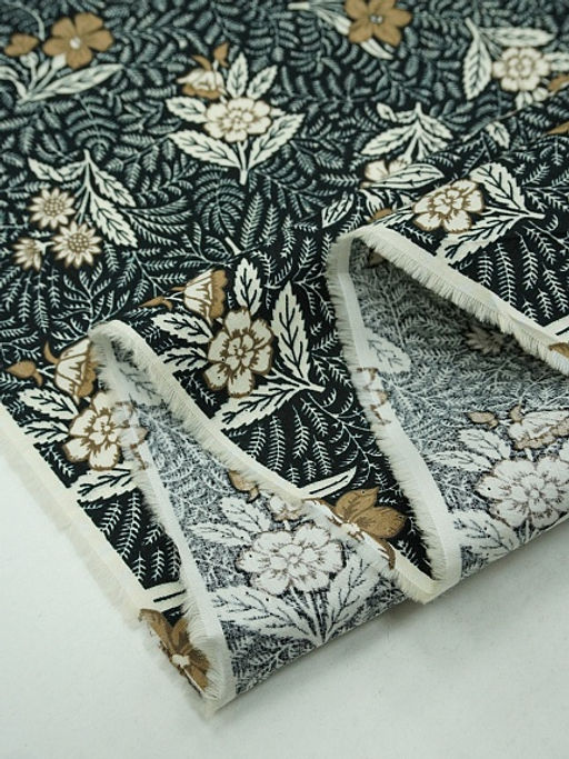 Импорт. хлопок Кармина цв.черный, ш.1.5м, хлопок-100%, 100гр/м.кв - Купава фото 5