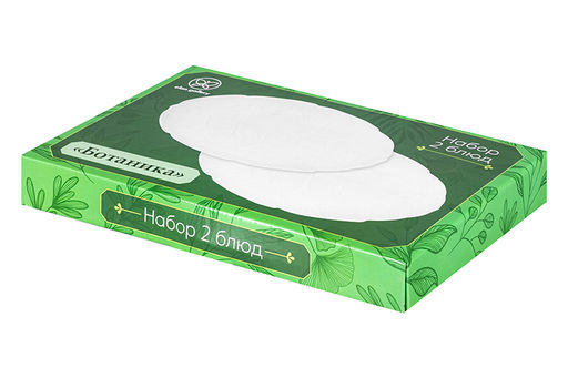 Набор 2 блюд овальных 31,5*21*2,5 см + 36,5*25*3 см Ботаника, фарфор - Elan gallery фото 6