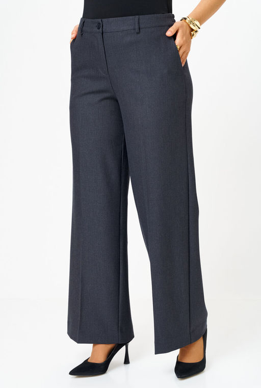Брюки БелЭльСтиль 601 серо-синяя клетка фото 7
