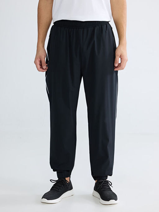 Loose Fit ?eritli Erkek Jogger E?ofman Alt?