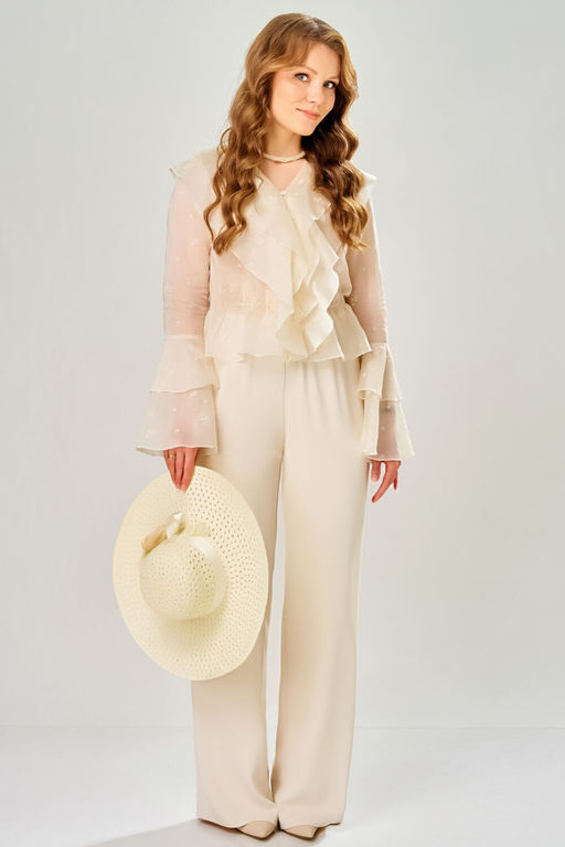 Блуза FITA 20812 экрю  фото 5