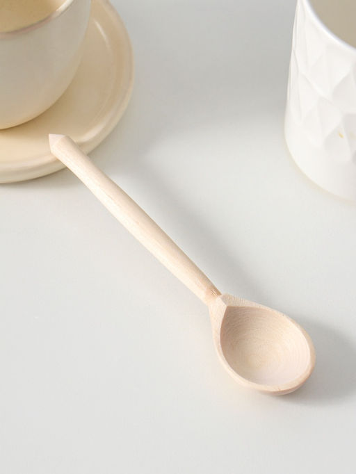 Цена за 10 шт. Ложка чайная, без росписи, фрезерная, 14.07х3,5см