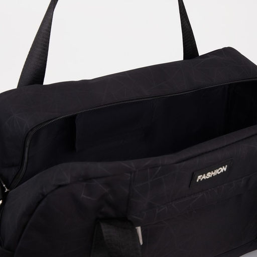 Сумка спортивная на молнии, отдел для обуви, наружный карман, цвет чёрный - Simaland фото 4