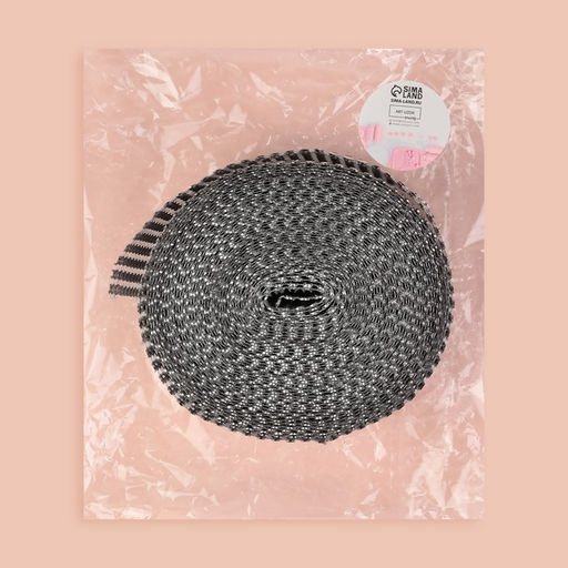 Лента с имитацией страз, 6 см, 9±1 м, цвет серебряный