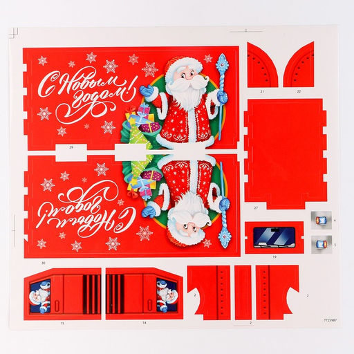 Конструктор новогодний Грузовик, 136 элементов - Лесная мастерская фото 4