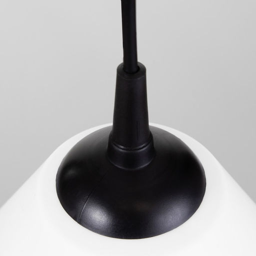 Подвес на потолок BayerLux «Конус», 1×15 Вт, Е27, черный/белый, 25×25×15 см