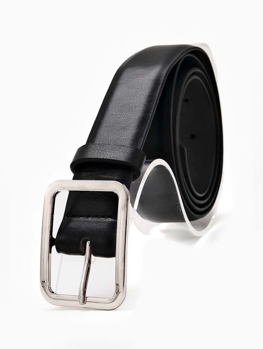 Ремень женский Classic, 110×3 см, пряжка металл, серебристая, чёрный