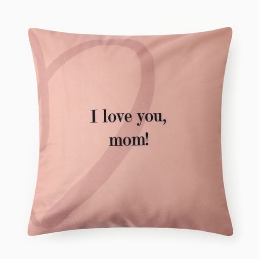 Чехол на подушку Этель Love you, mom, 40*40 см, 100 п/э, велюр