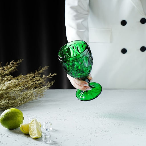 Бокал Magistro «Варьете», 320 мл, стекло, зелёный