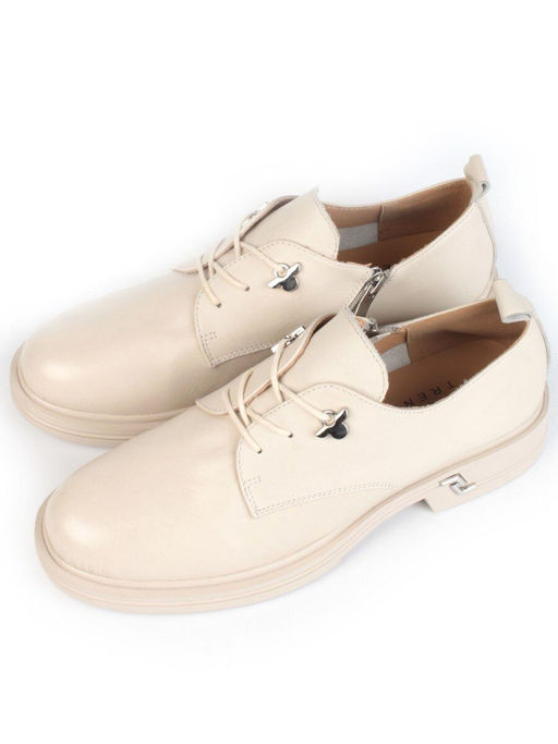 03-HP9960M BEIGE Полуботинки женские (натуральная кожа) - Фабричный китай фото 4