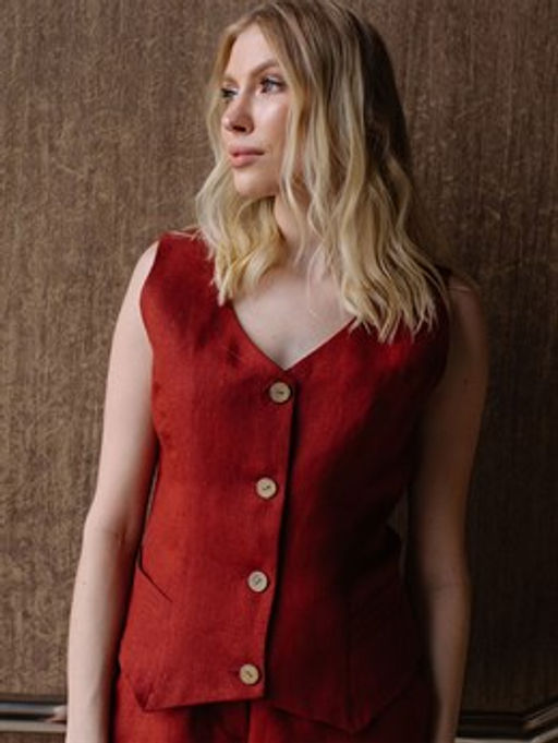 .жилет лен 60%, вискоза 40% - Волтри фото 2