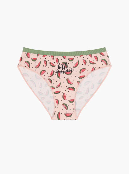 Женские трусы слипы Indefini с арбузами (Арт. 3342LUB)