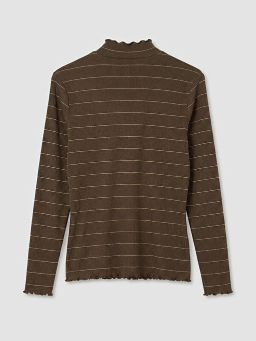 F?rf?rl? Dik Yaka ?izgili Kad?n Body