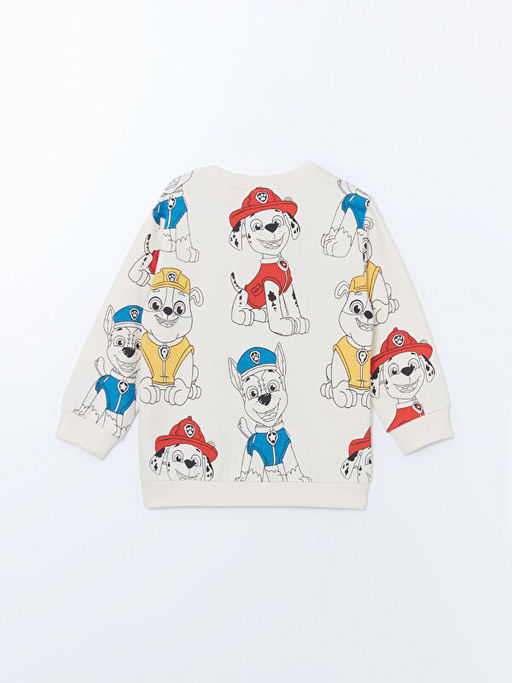 Bisiklet Yaka Paw Patrol Bask?l? Erkek ?ocuk Sweatshirt