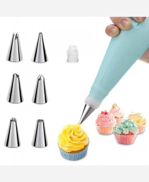 Набор для декорирования выпечки (Мешок+ 6 стальных насадок) 9046229 - Yiwu youda import & export co фото 6